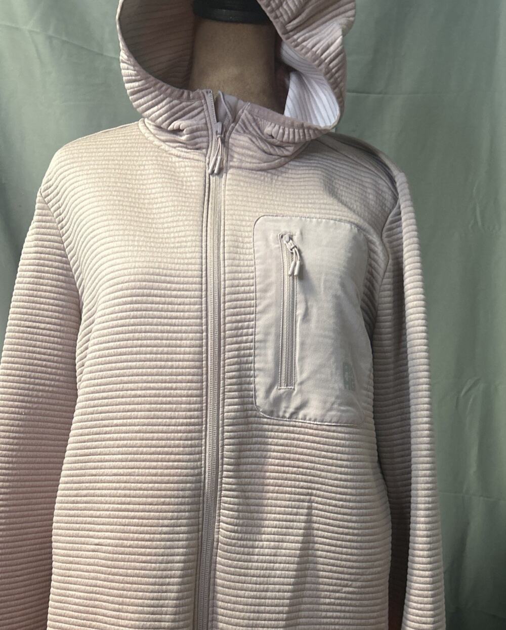 AKHG Duluth Trading Co Blackburn Full Zip Hoodie Fleece Jacket Mauve Pink Large